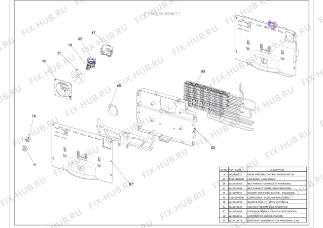 Схема №3 WTM 557 R SS с изображением Заглушка для холодильника Whirlpool 482000094265