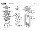 Схема №2 3FS3551SR с изображением Дверь для холодильной камеры Bosch 00241545