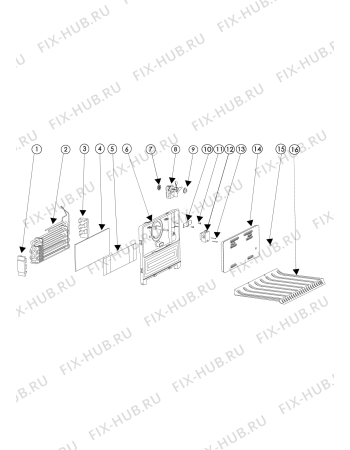 Взрыв-схема холодильника Hotpoint-Ariston RMT1175GA (F054036) - Схема узла