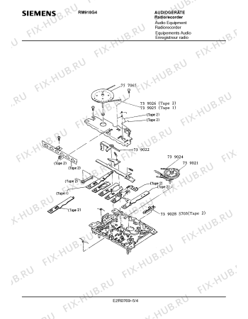 Схема №3 RM918G4 с изображением Трансформатор для аудиотехники Siemens 00757059