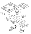 Схема №1 ZKF780ITXD с изображением Кран газовый для электропечи Aeg 3577306131