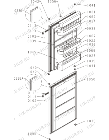 Взрыв-схема холодильника Statesman BI5050FFAP2 (266288, HZFI2727A) - Схема узла 02