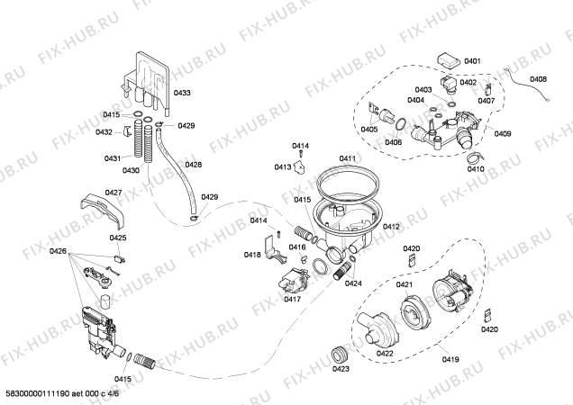 Схема №3 SHU43C05UC Bosch с изображением Кнопка для посудомоечной машины Bosch 00601619