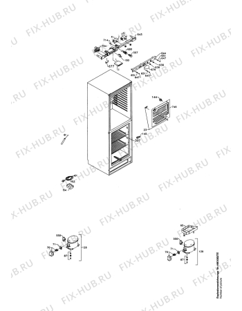 Взрыв-схема холодильника Zanker KV352 - Схема узла Section 428