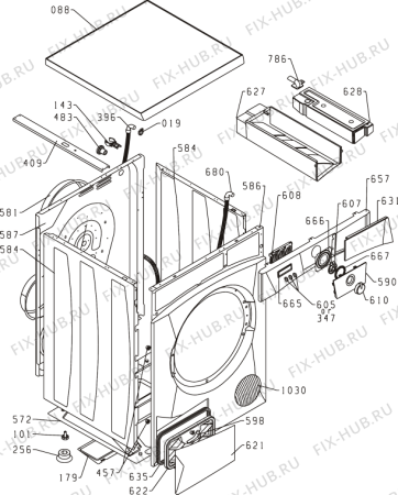 Схема №1 D74325AL (194657, SPK4) с изображением Крышка для стиральной машины Gorenje 194980