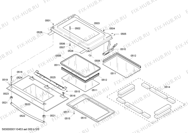 Схема №4 HBL765AUC с изображением Вентилятор Bosch 00490358