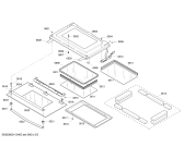Схема №4 HBN746AUC с изображением Стеклянная полка для холодильной камеры Bosch 00239429