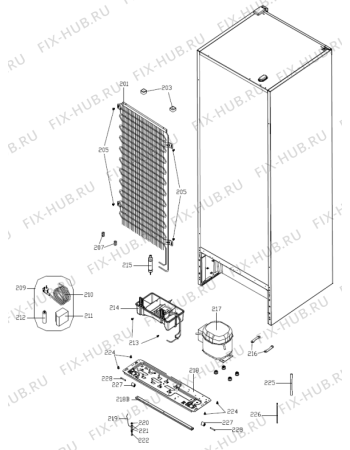 Взрыв-схема холодильника Gorenje NRK7191JX (559619, HZF39794C) - Схема узла 04