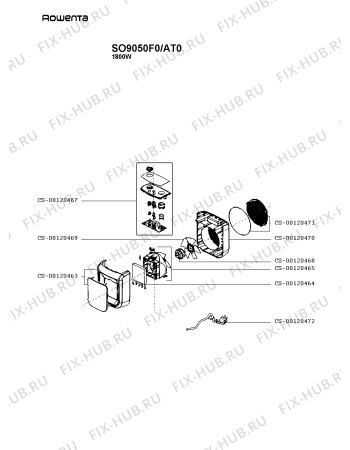 Схема №1 SO9050F0/AT0 с изображением Запчасть для электрообогревателя Rowenta CS-00120471