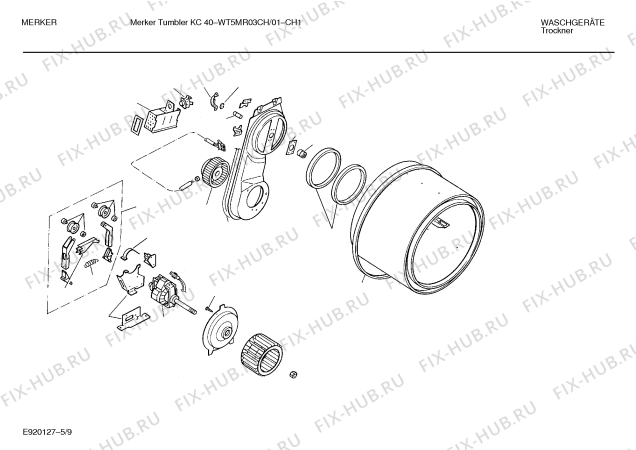 Схема №5 WTA2760 с изображением Кронштейн для сушильной машины Bosch 00032630