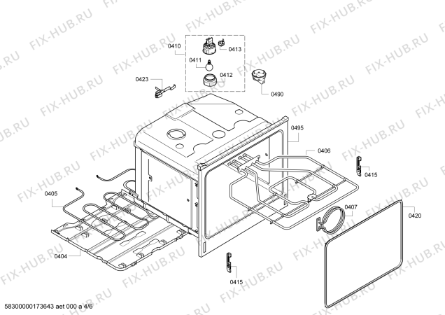 Схема №4 B14M22N3 Mega BM 1422 N с изображением Панель управления для плиты (духовки) Bosch 00743054
