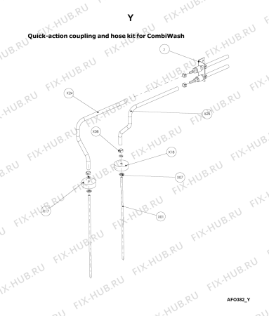 Схема №18 AFO 395 с изображением Уплотнитель для составляющей Whirlpool 482000001347