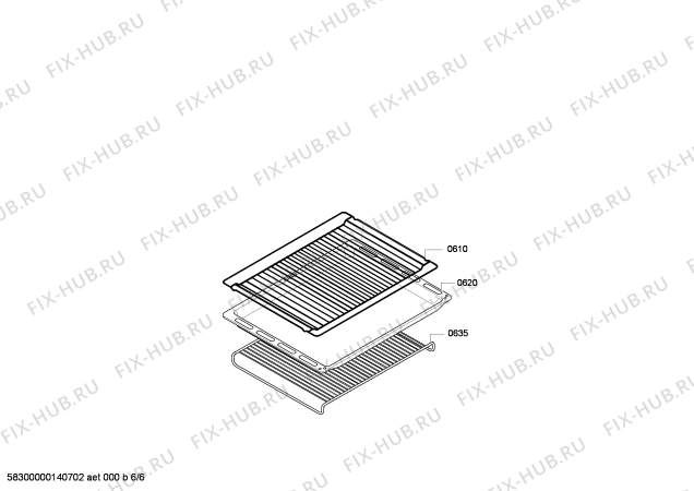Взрыв-схема плиты (духовки) Bosch HBA63A250B - Схема узла 06