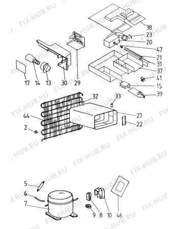 Взрыв-схема холодильника Unknown RJS 169 - Схема узла C10 Cold, users manual