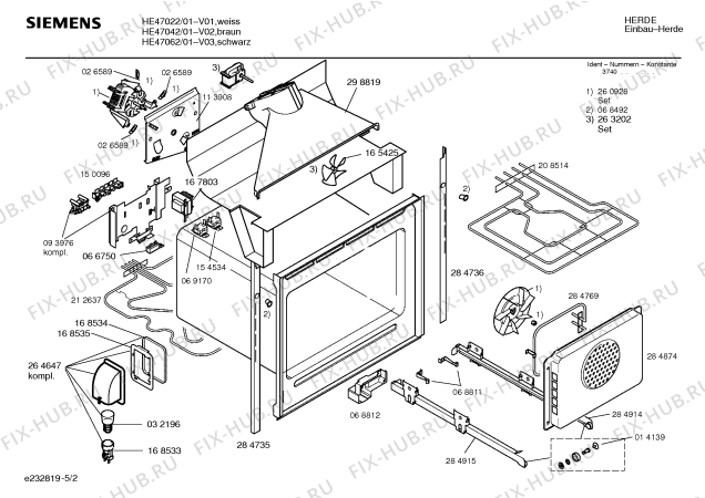 Схема №3 HE47042 с изображением Инструкция по эксплуатации для духового шкафа Siemens 00521782