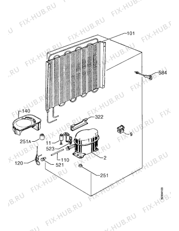 Взрыв-схема холодильника Electrolux ER6933I - Схема узла Functional parts