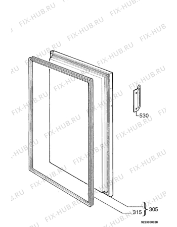 Взрыв-схема холодильника Lloyds 756/480 - Схема узла Door 003