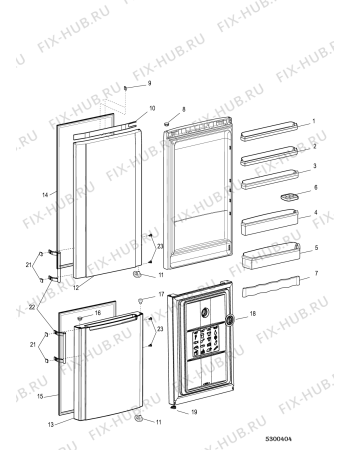 Схема №4 XECO85T2INH (F088563) с изображением Холдер для холодильной камеры Indesit C00374908