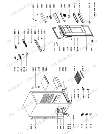 Схема №1 A 305/M с изображением Корпусная деталь для холодильника Whirlpool 481245228489