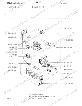 Взрыв-схема стиральной машины Aeg LAV550 BZ D - Схема узла Section4