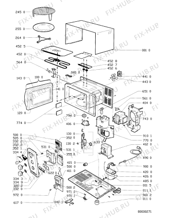 Схема №1 AVM 404/1/BL с изображением Инструкция по эксплуатации для микроволновой печи Whirlpool 481946238937