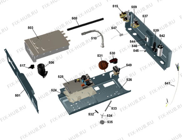 Взрыв-схема стиральной машины Gorenje WE50 ATDK pump (900003561, WMC55DK) - Схема узла 05