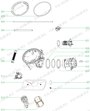 Взрыв-схема посудомоечной машины Gorenje GV63214UK (431258, WQP12-7311A) - Схема узла 06