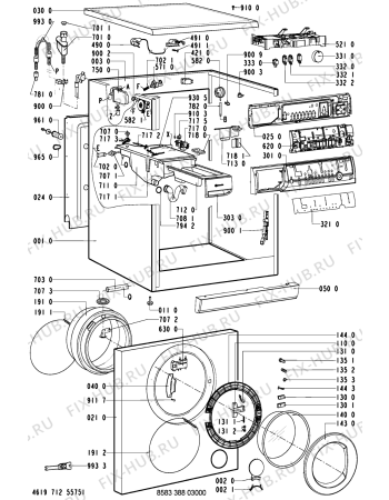 Схема №2 WAK 7575-D с изображением Декоративная панель для стиралки Whirlpool 481245210981