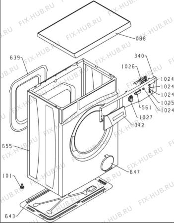 Взрыв-схема стиральной машины Upo 5012D   -Pesukarhu 5012D (297440, G10001006) - Схема узла 05