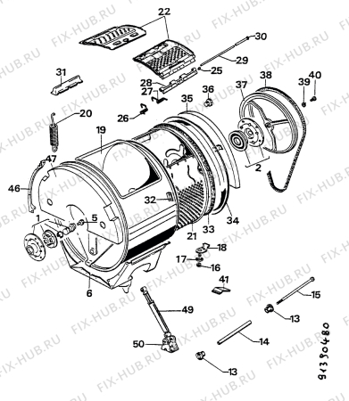 Взрыв-схема стиральной машины Zanussi ZCN85X - Схема узла Section 3