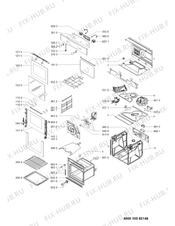 Схема №1 AKZ 539/IX с изображением Дверь (стекло) духовки для плиты (духовки) Whirlpool 481010581958