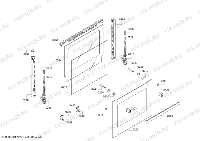 Взрыв-схема плиты (духовки) Bosch HBG43R460 H.BO.NP.L2D.IN.GLASS.B4/.N.E0_C/// - Схема узла 02