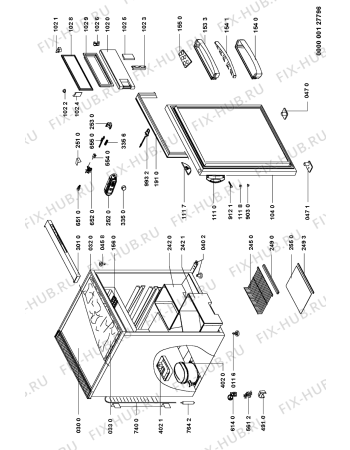 Схема №1 ART 534/H с изображением Дверь для холодильной камеры Whirlpool 481241828198