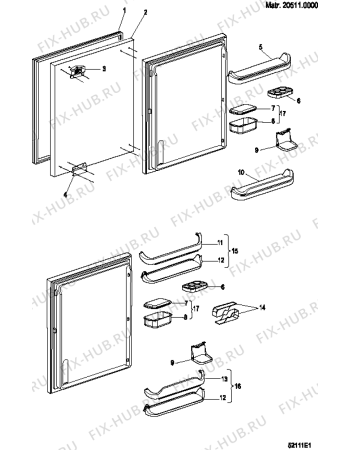 Взрыв-схема холодильника Ariston BTS1621CN (F077454) - Схема узла