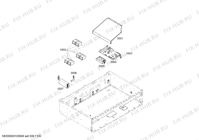 Схема №6 PG366BS с изображением Коллектор для плиты (духовки) Bosch 00472131