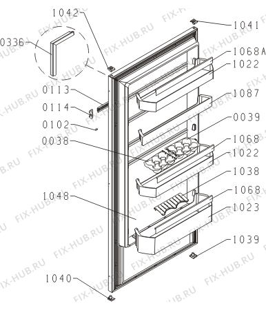 Взрыв-схема холодильника Gorenje GSR27122F (312737, HI2227B) - Схема узла 02