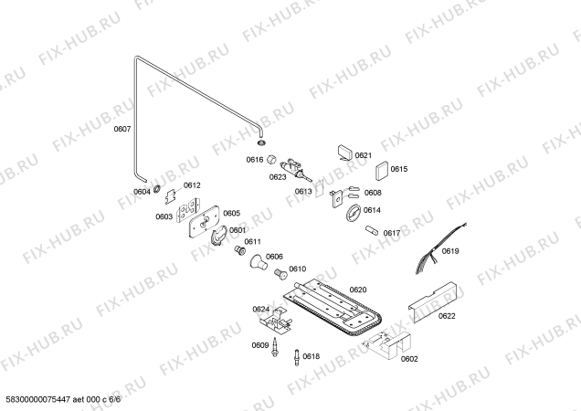 Взрыв-схема плиты (духовки) Bosch HSC66K41NF P3 56 PS BRANCO - Схема узла 06