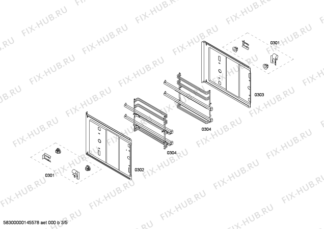 Схема №4 P1HEB75751 с изображением Модуль управления, запрограммированный для духового шкафа Bosch 00746549