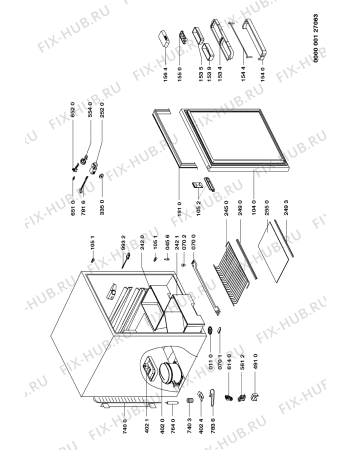 Схема №1 CIR 17.3 LE CE с изображением Держатель для холодильной камеры Whirlpool 481241828019