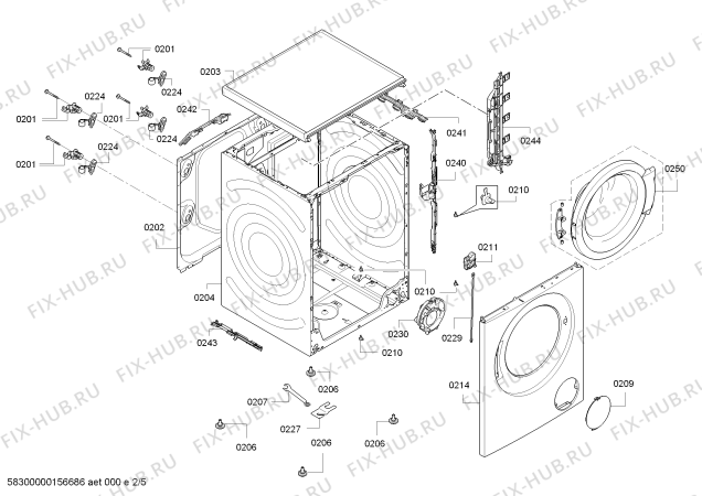 Схема №2 WM10P260IL IQ300 8kg 1000rpm Made in Germany с изображением Панель управления для стиралки Siemens 00740193