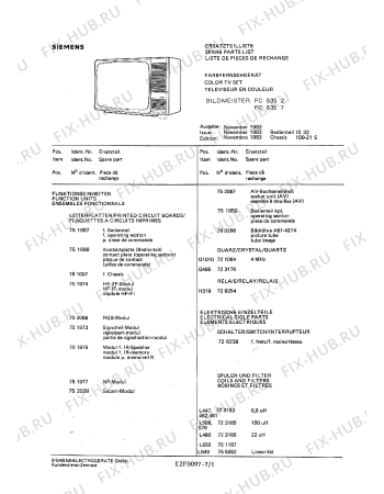 Схема №4 FS1254 с изображением Интегрированный контур для телевизора Siemens 00727244