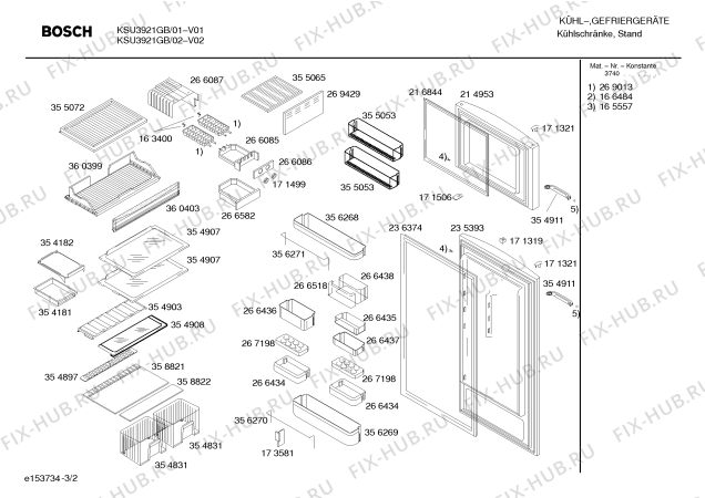 Взрыв-схема холодильника Bosch KSU3921GB - Схема узла 02