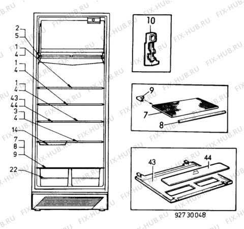 Взрыв-схема холодильника Unknown KS3470 - Схема узла C10 Interior