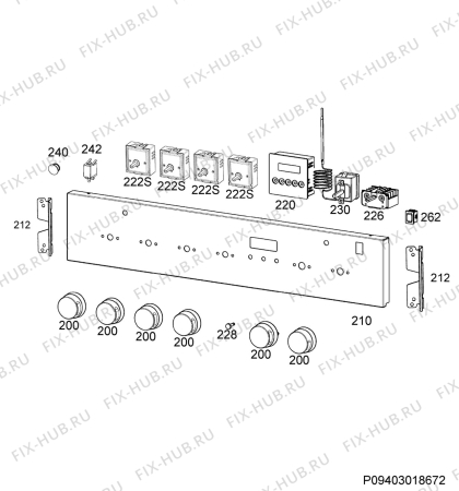 Взрыв-схема плиты (духовки) Frigidaire CFEF2422RS - Схема узла Command panel 037