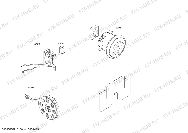 Взрыв-схема пылесоса Siemens VS55E81 SIEMENS bag  bagless 1800 W - Схема узла 03