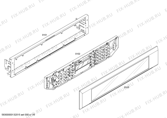 Схема №6 M271ES с изображением Панель для духового шкафа Bosch 00144722