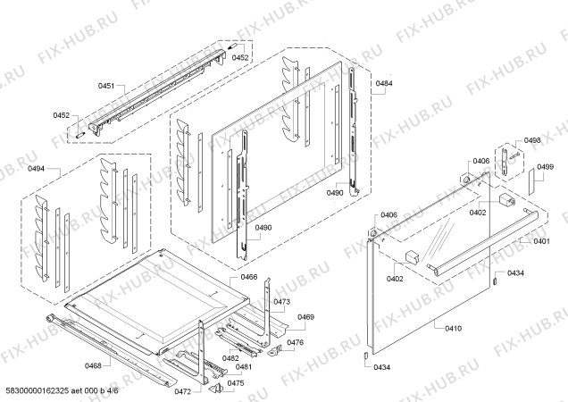 Схема №5 HEB23D120 с изображением Фронтальное стекло для духового шкафа Bosch 00681622