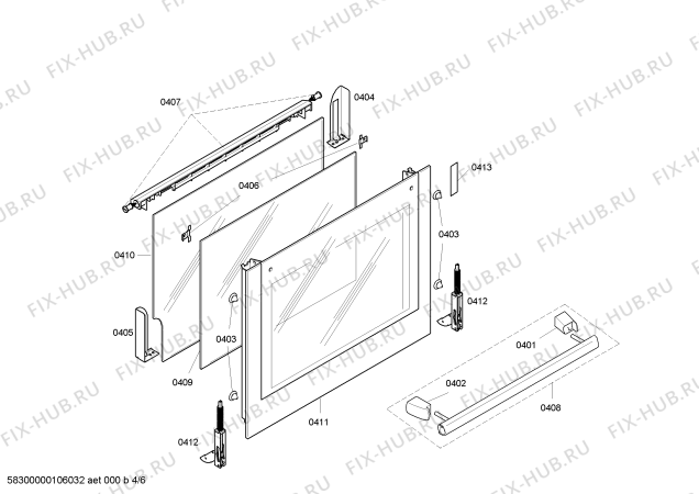 Схема №4 HB33U550S с изображением Вентиляционный канал для плиты (духовки) Bosch 00434801