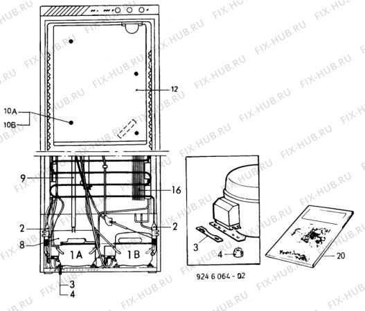 Взрыв-схема холодильника Privileg P3893 - Схема узла C10 Cold, users manual