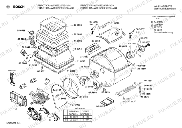 Схема №3 WOH5620FG WOH 5620 с изображением Ручка выбора температуры для стиралки Bosch 00150146